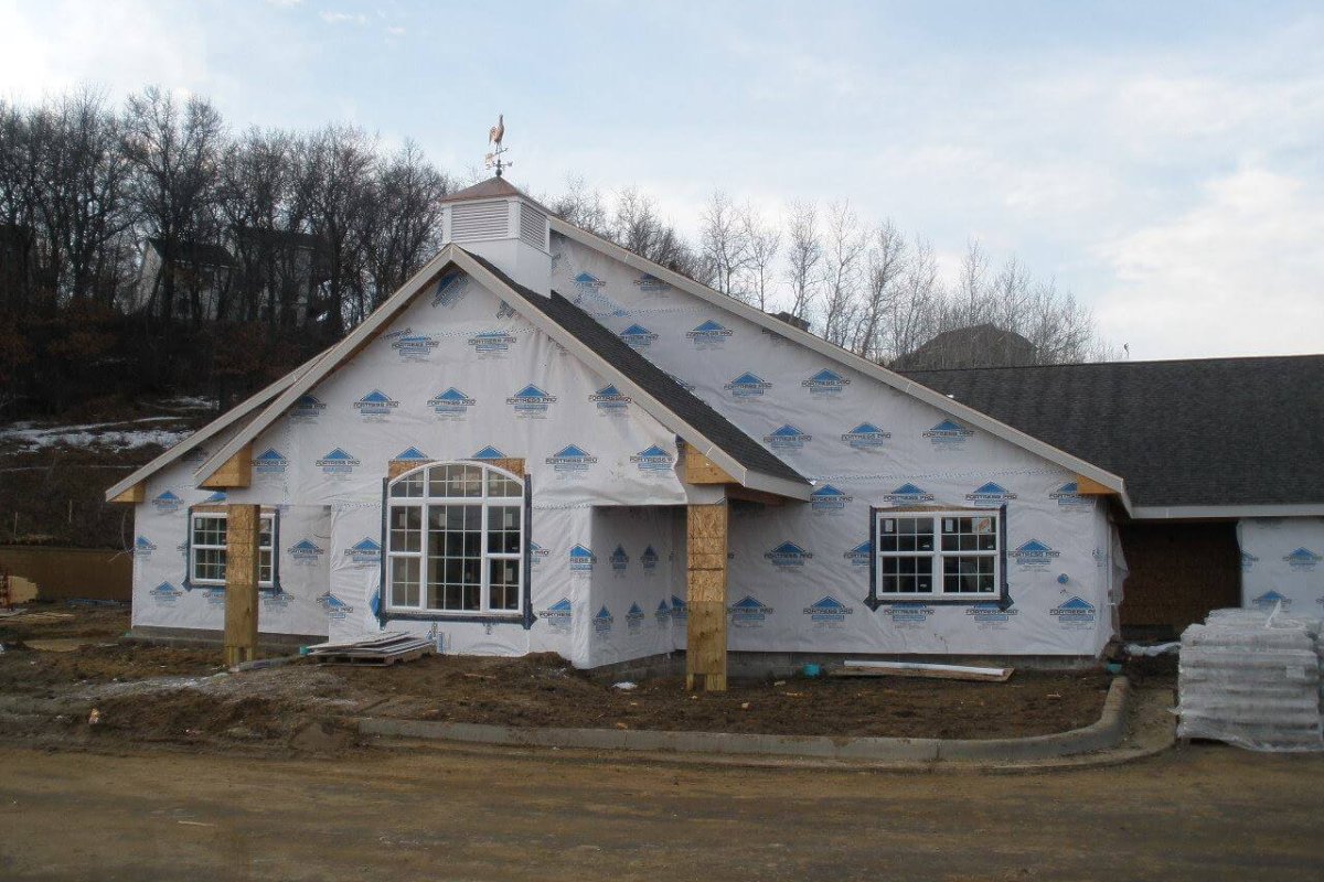 Partially built building